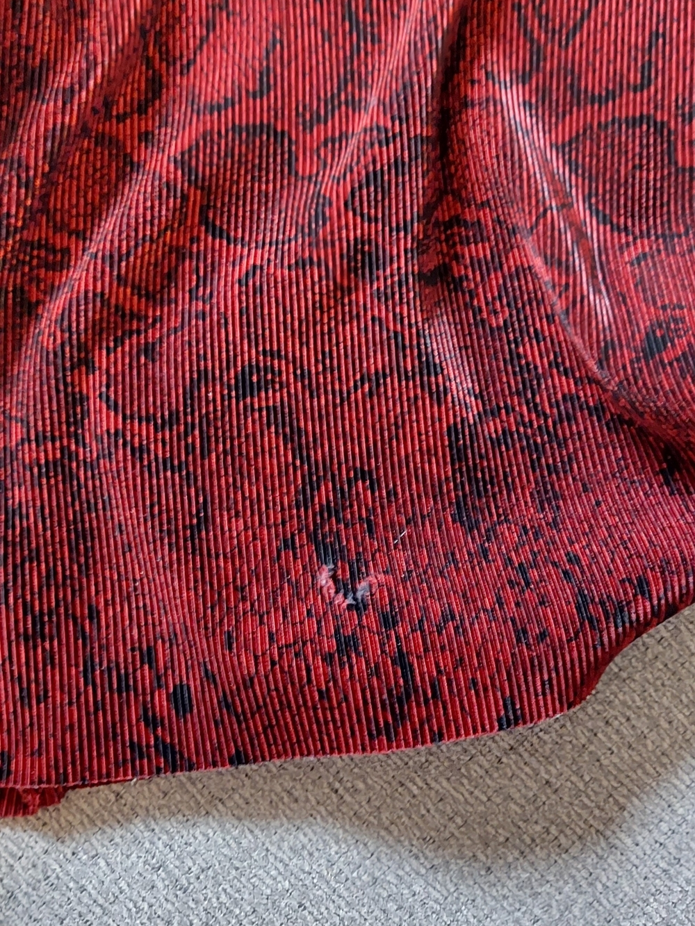 Tess Red Snake-Print Ribbed Tank Top - Picture 5 of 5